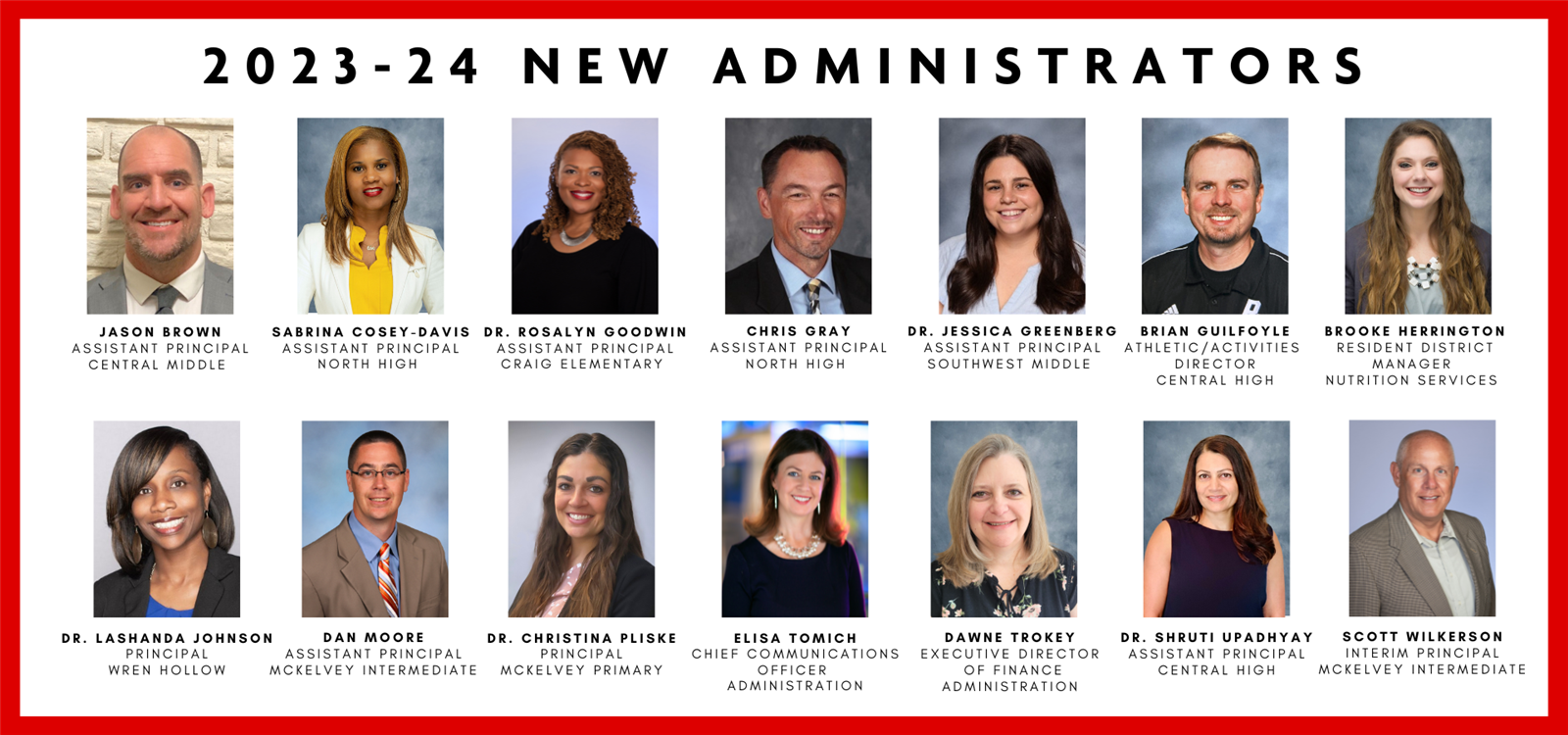 2023-24 New administrators